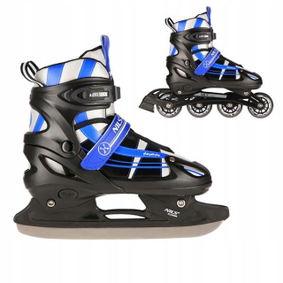 Inline korčule NILS 2v1 Rekreačné kolieskové korčule Nastaviteľné mládežnícke korčule 35-38